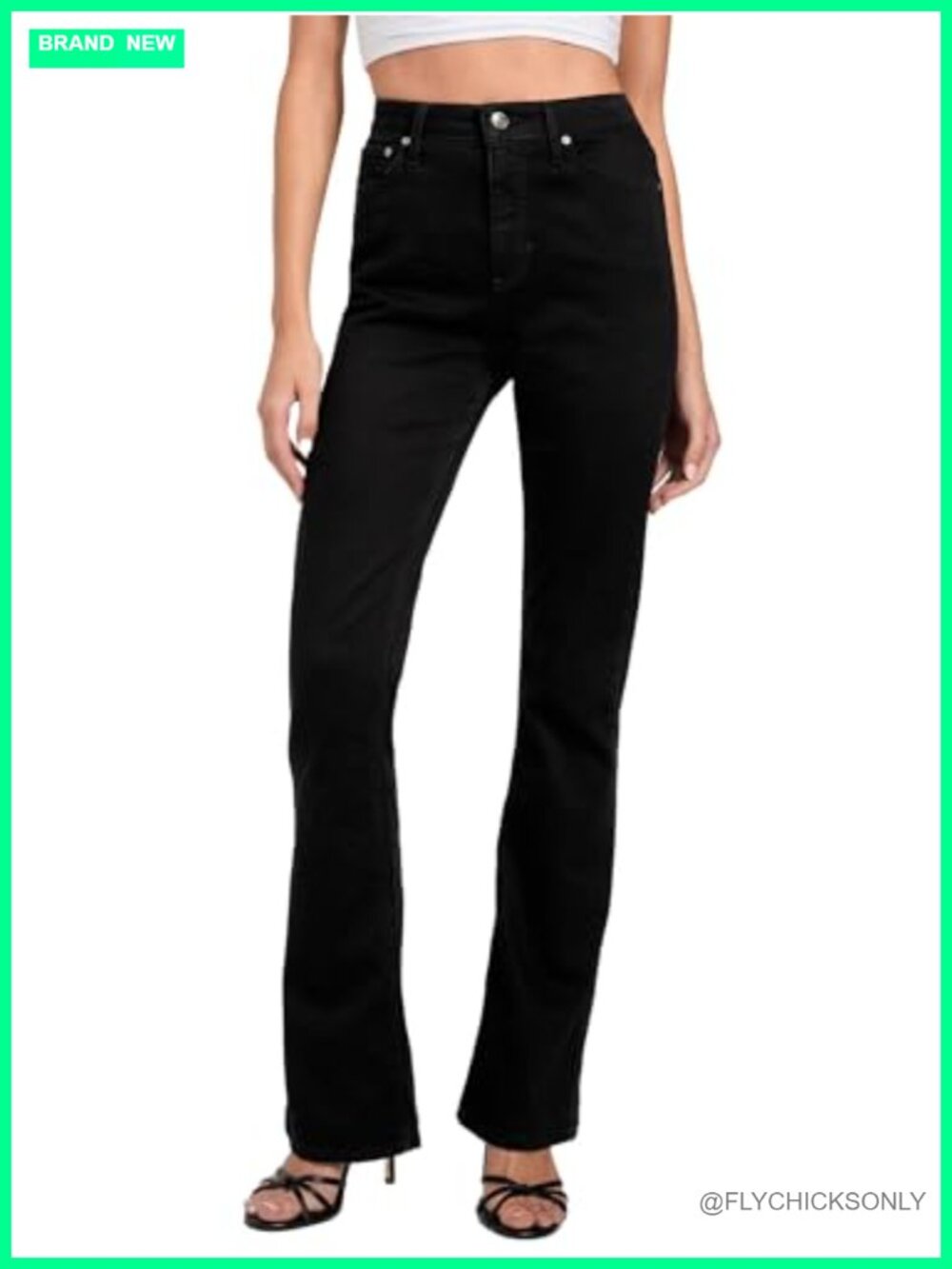 Sexy Flare High Rise Flared Leg Jeans Five Pocket Recycled Cotton